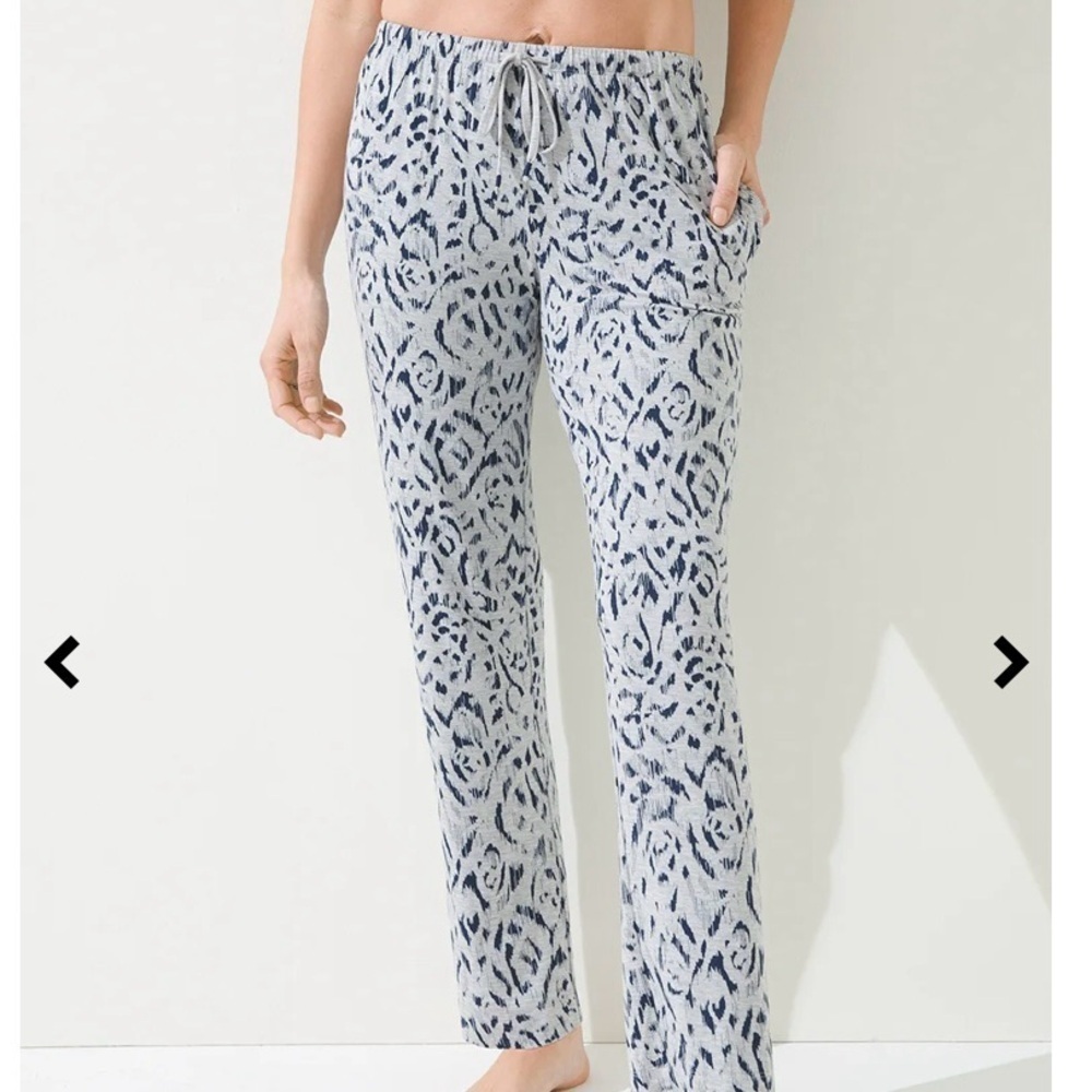 SOMA / Gray & Blue Print Soft Cool Nights PJ Pants Size XXL